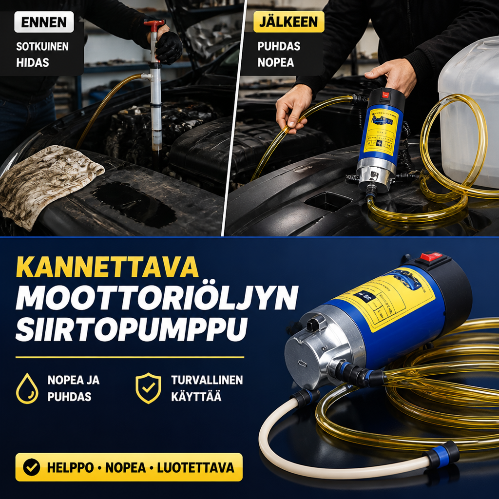 📢📢 50% ALENNUS !! ⏰ Kannettava moottoriöljyn siirtopumppu