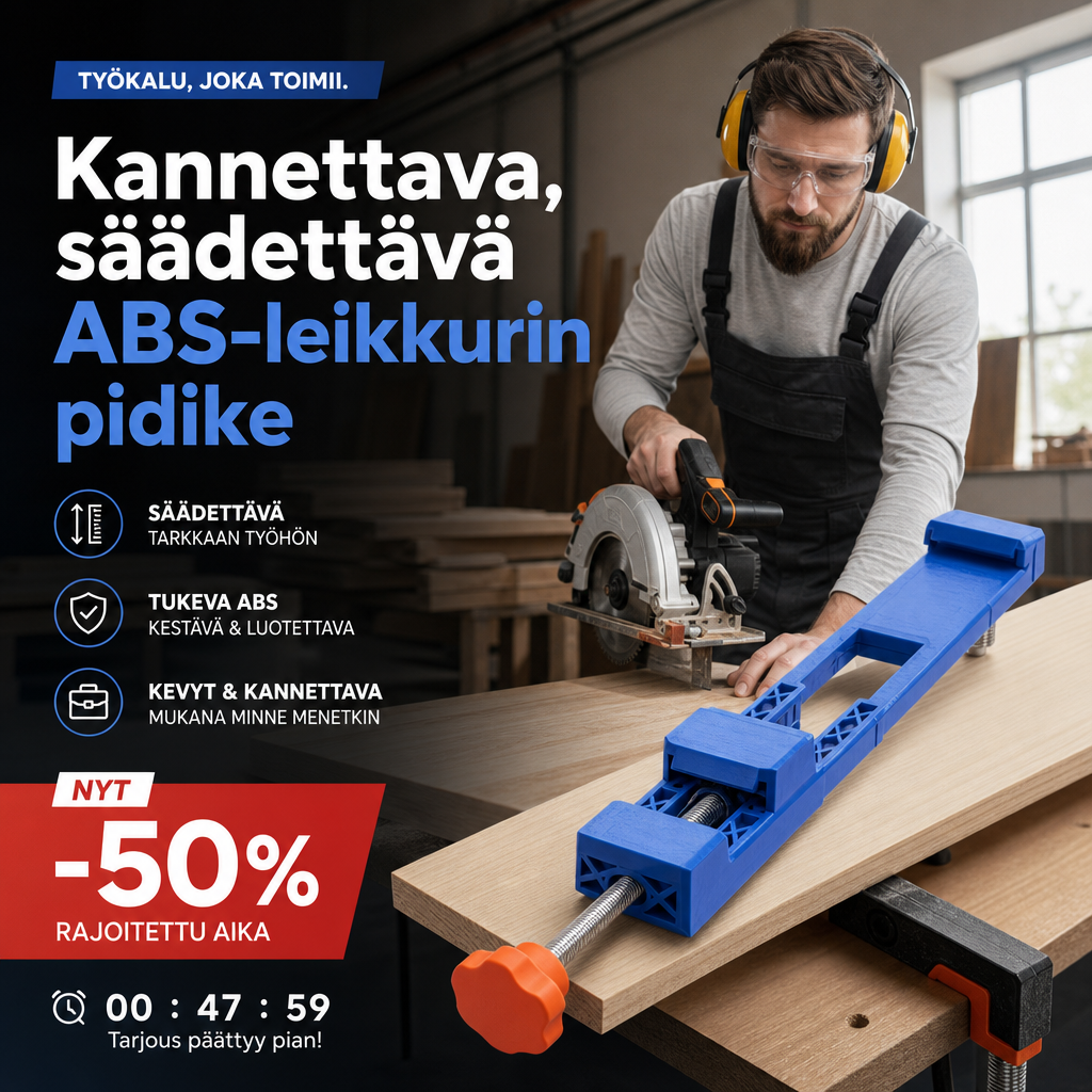Kannettava, säädettävä ABS-leikkurin pidike