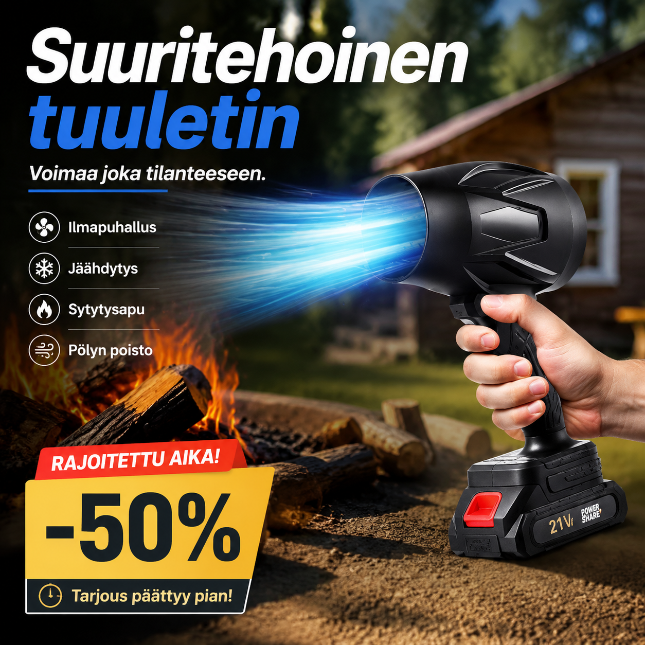 ✨Uusi Storm Turbine -lumipuhallin, lehtipuhallin ja kädessä pidettävä tuuletin 🚗💨