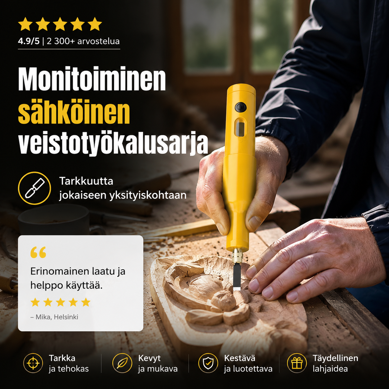 🔧✨ Monitoiminen sähköinen veistotyökalusarja – 50 %:n alennus! Tarkka, tehokas, monipuolinen – sopii erinomaisesti puun, linoleumin ja DIY-projekteihin. 🔥🎨