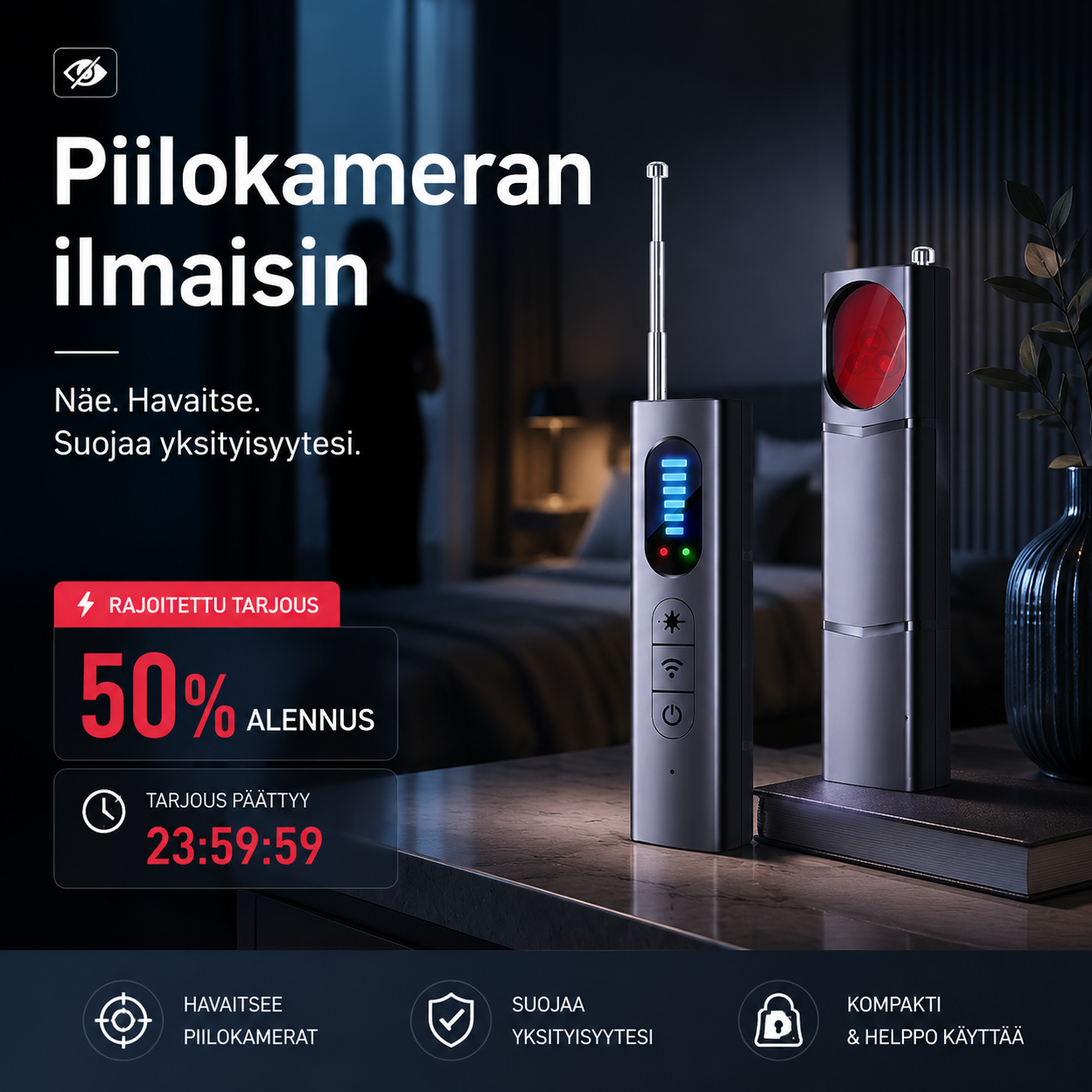 Piilokameran ilmaisin