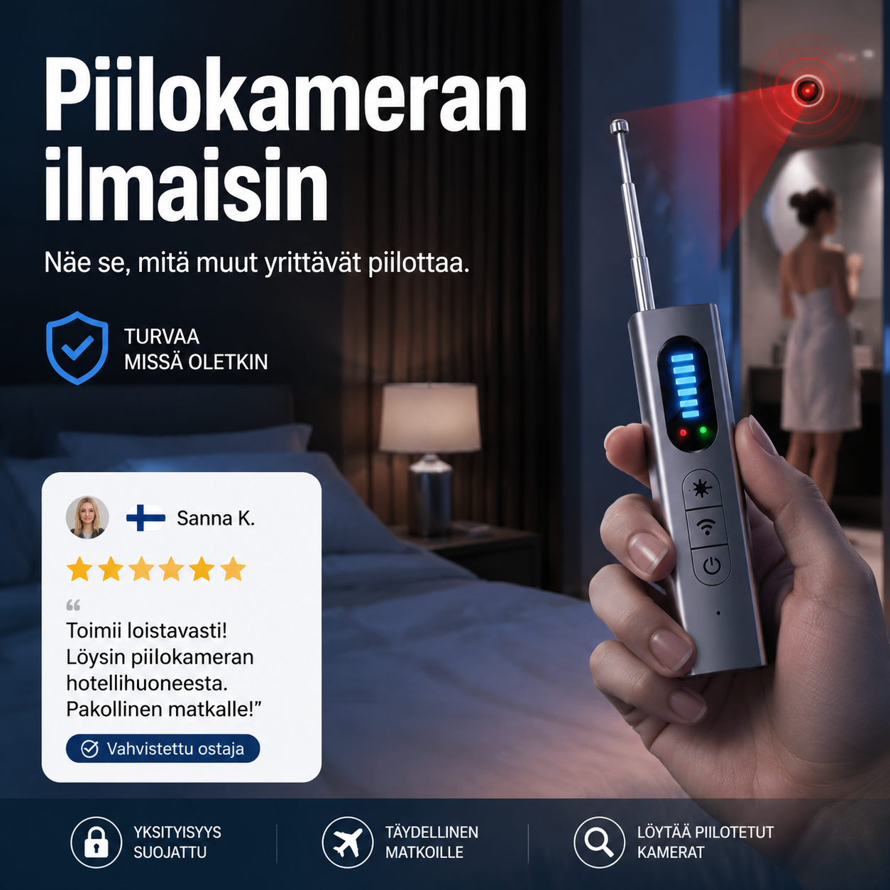 Piilokameran ilmaisin