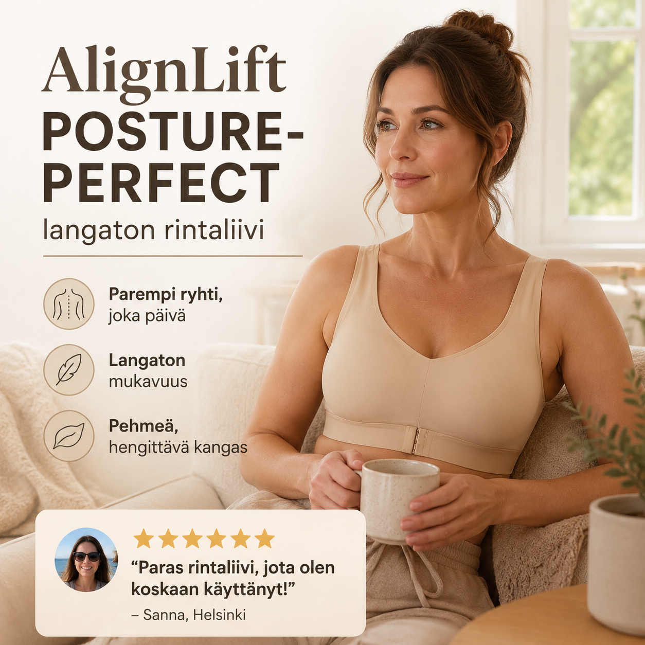 💐AlignLift Posture-Perfect langaton rintaliivi – mukavuutta koko päiväksi, hengittävä ja kesävalmis 💕