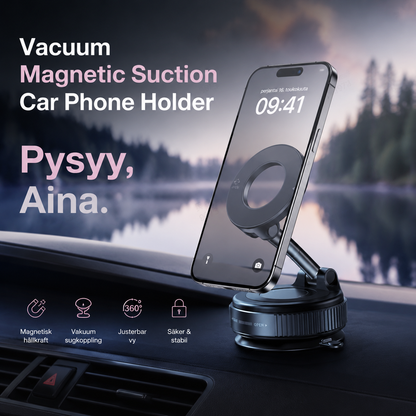 Tyhjiömagneettinen imukuppipidike autoon