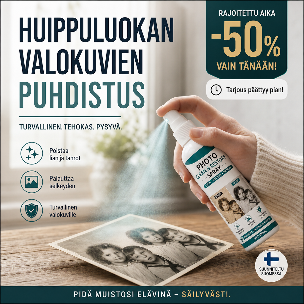 📸 Huippuluokan valokuvien puhdistus- ja kunnostussuihke – puhdistaa, virkistää ja suojaa