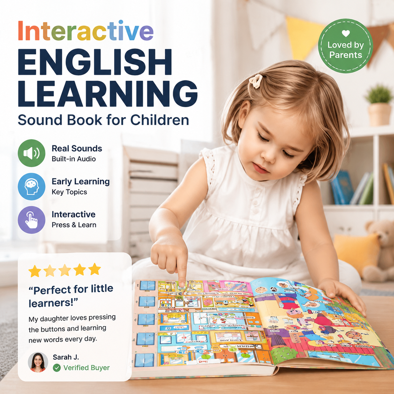 Interactive English Learning Sound Book for Children