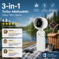 🔥3-in-1 Turbo-käsituuletin🌬️🇬🇧 5 nopeutta, 24 tunnin akku 🔋 | Täydellinen isänpäivälahja isälle ja työmatkalaisille 🎁