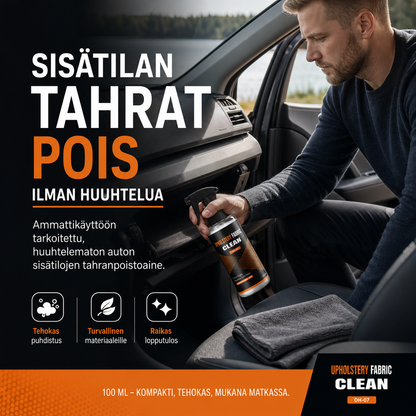 Ammattikäyttöön tarkoitettu, huuhtelematon auton sisätilojen tahranpoistoaine