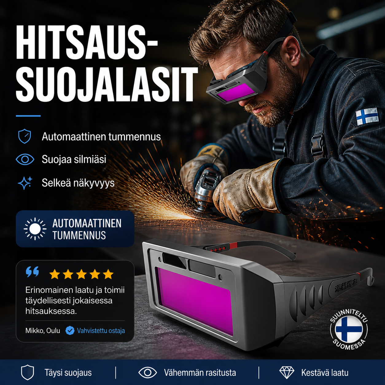 📢📢 50% ALE!  Hitsaussuojalasit 🥽