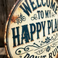 📢📢VIIMEINEN ALENNUSPÄIVÄ 50 % ALENNUS✨Happy Place – Vintage-tyylinen metallikyltti