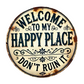 📢📢VIIMEINEN ALENNUSPÄIVÄ 50 % ALENNUS✨Happy Place – Vintage-tyylinen metallikyltti