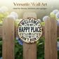 📢📢VIIMEINEN ALENNUSPÄIVÄ 50 % ALENNUS✨Happy Place – Vintage-tyylinen metallikyltti