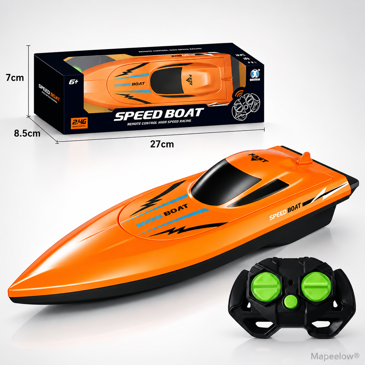 🚤2,4 GHz:n kaksimoottorinen RC-kilpavene – nopea, tehokas ja helppo ohjata