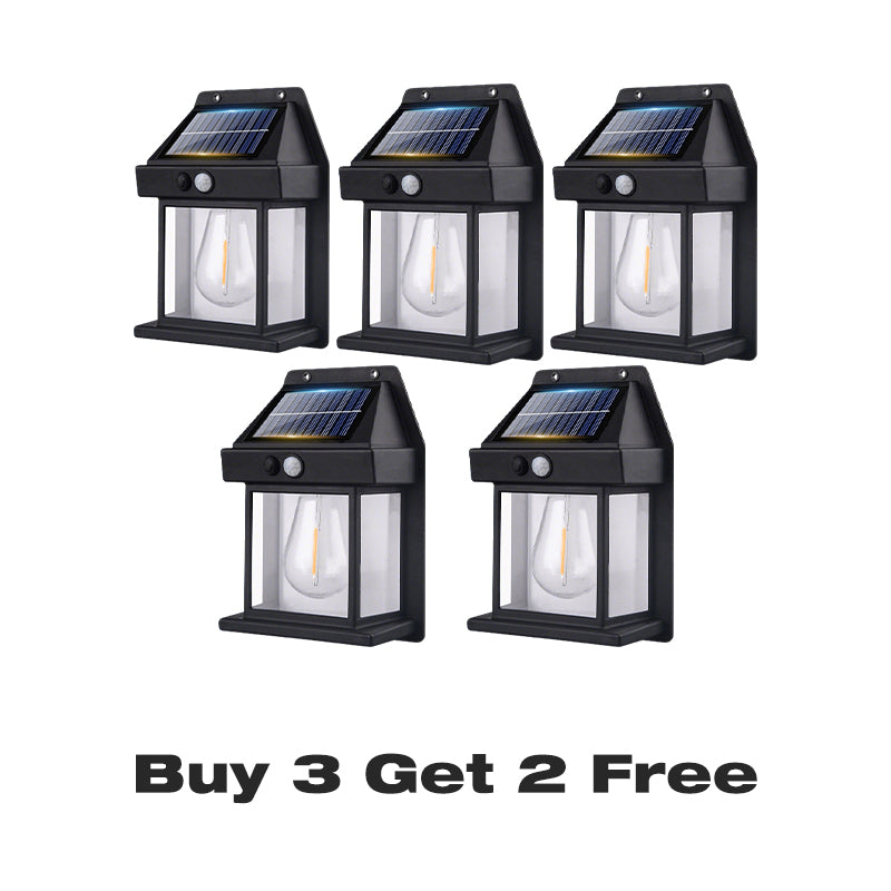 🎁 50 % ALENNUS! 💡 AURINKOENERGIALLINEN SEINÄVALAISIN – Liiketunnistin ja säänkestävä 🌟🛒