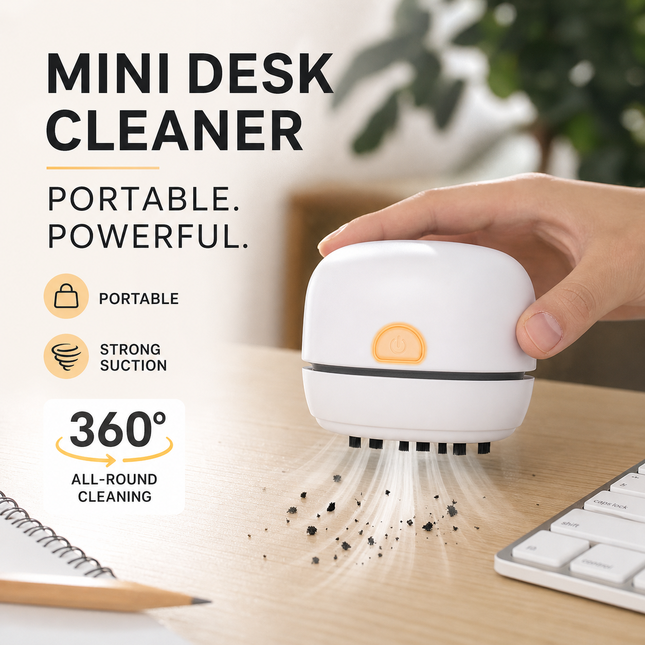 Kannettava pöytämallinen pölynimuri