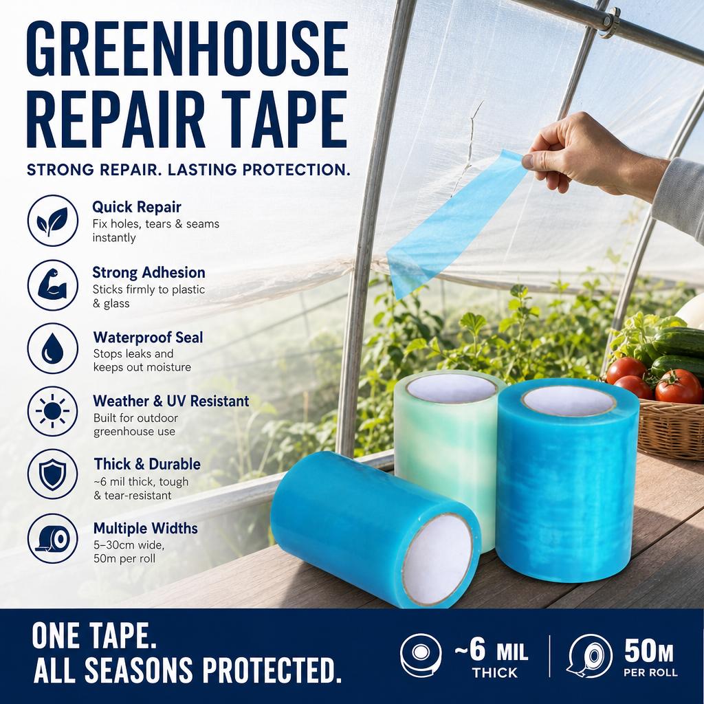 🌦️ LIMITED-TIME 50% OFF! 🩹 Weather‑Resistant Greenhouse Repair Tape – Heavy‑Duty, Strong Adhesive, Outdoor‑Ready 🌱