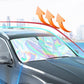 Taitettava aurinkosuoja auton tuulilasiin