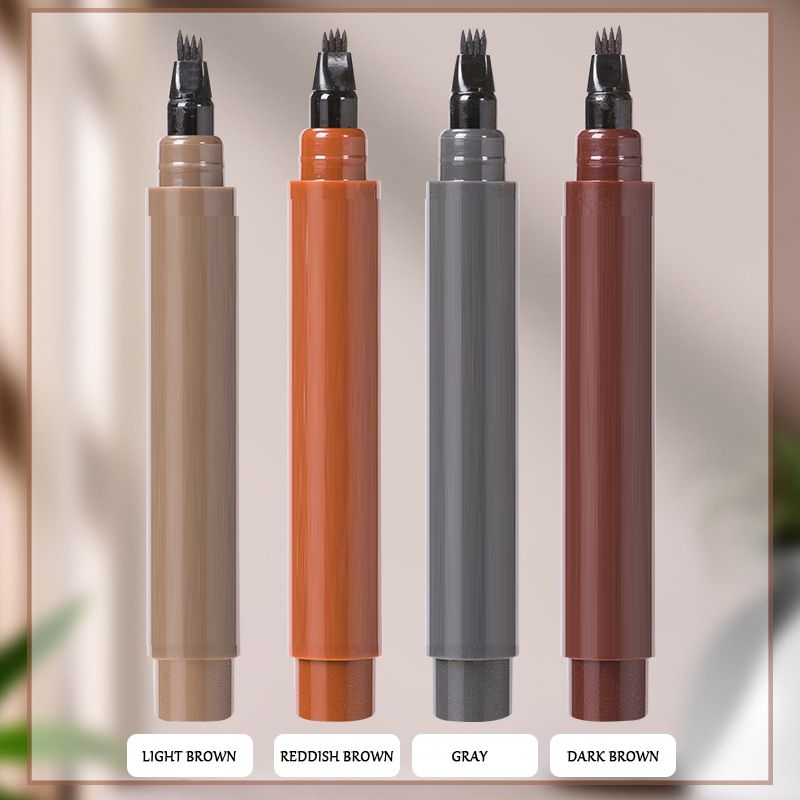 💄✨ Vesitiivis 4-in-1 Parta- & Kulmakarva-kynä – Pitkäkestoinen & Tahraton
