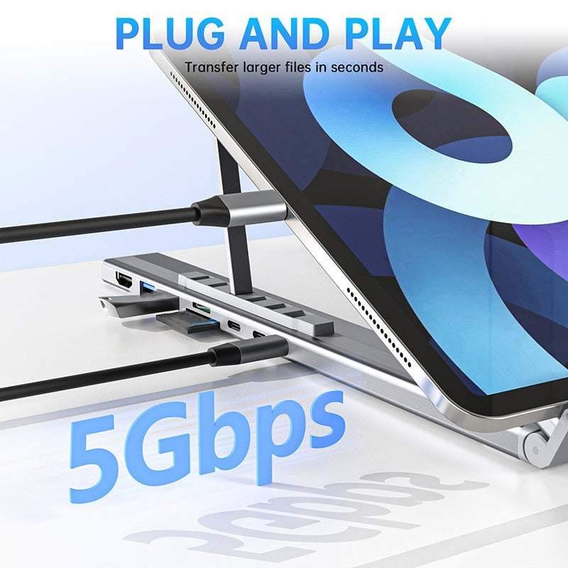 💥KUUMAT TARJOUKSET💥Ajankohtainen tarjous – USB-C-telakointiasema ja kannettavan tietokoneen teline, 4K HDMI