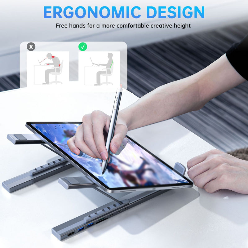 💥KUUMAT TARJOUKSET💥Ajankohtainen tarjous – USB-C-telakointiasema ja kannettavan tietokoneen teline, 4K HDMI