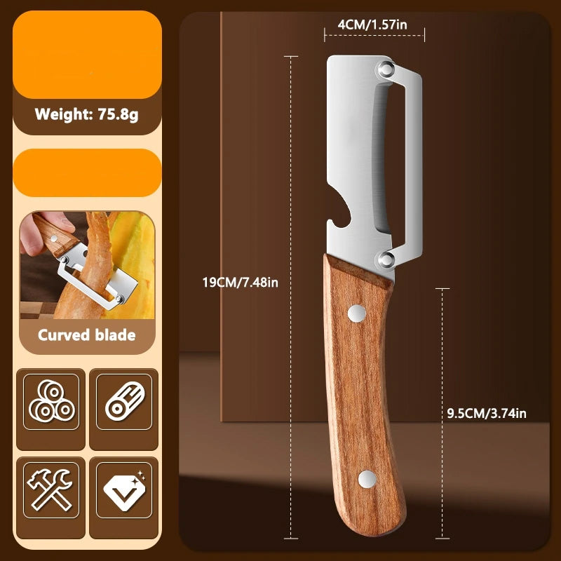 🥕 OSTA 2, SAAT 1 ILMAISEKSI! ✨ Monikäyttöinen vihannesten kuorija keittiöön – ruostumatonta terästä, ergonominen kahva ja täydellinen hedelmille ja vihanneksille 🔪