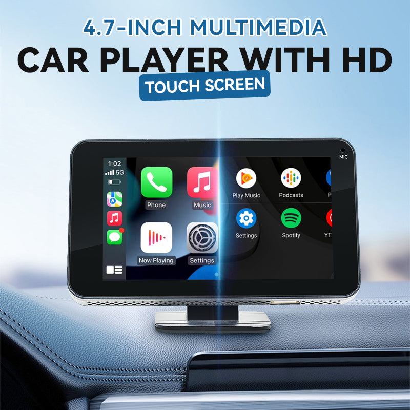 📱4,7 tuuman HD-kosketusnäytöllinen multimediasoitin autoon – pyyhkäise sormenpäilläsi ja muuta autosi hetkessä älykkääksi viihdekeskukseksi!🚗✨