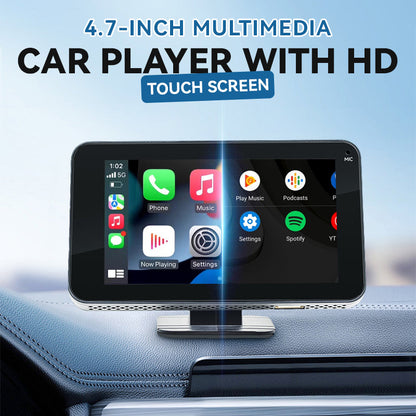 📱4,7 tuuman HD-kosketusnäytöllinen multimediasoitin autoon – pyyhkäise sormenpäilläsi ja muuta autosi hetkessä älykkääksi viihdekeskukseksi!🚗✨