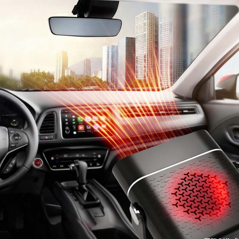 📢📢 50 % ALENNUS! 🚗 2-in-1 kannettava autolämmitin, jossa 360° kääntötoiminto