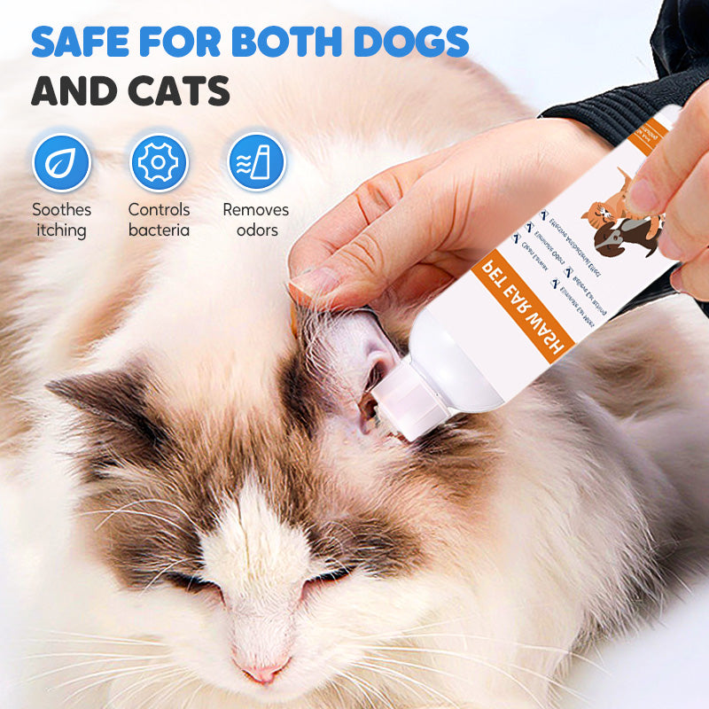 🐾 OSTA 2, SAAT 3! ✨ Korvanpuhdistusaine koirille ja kissoille – hellävarainen koostumus, joka sisältää rauhoittavaa aloe vera -uutetta infektioiden ja epämiellyttävien hajujen ehkäisemiseksi 🌿👂