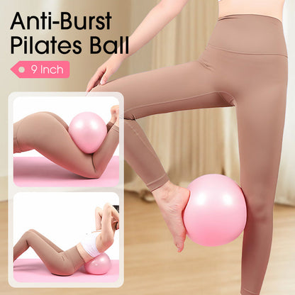 🤸‍♀️ 50 % ALENNUS! ⚽ 9 tuuman pilatespallo – puhkeamiskestävä, pumppu mukana, ihanteellinen kuntoiluun 📦💪