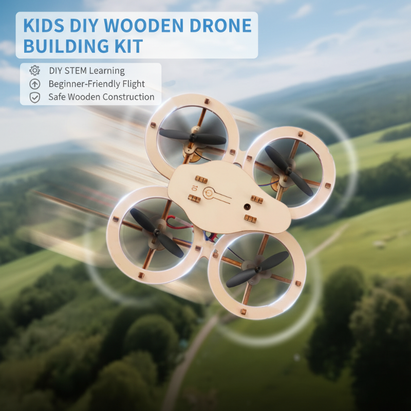 ✈️ 60 %:N ALENNUS! Lasten DIY-puudronerakennussarja – korkeudenpito, vakaa kaukosäädin ja parannettu turvallisuus! 🎁🚁