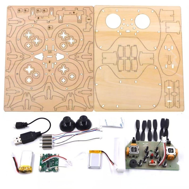 ✈️ 60 %:N ALENNUS! Lasten DIY-puudronerakennussarja – korkeudenpito, vakaa kaukosäädin ja parannettu turvallisuus! 🎁🚁