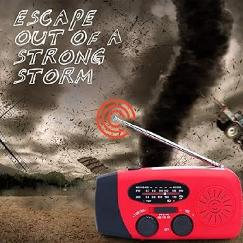 🔥Monitoiminen kannettava hätäradio, aurinkokäyttöine
