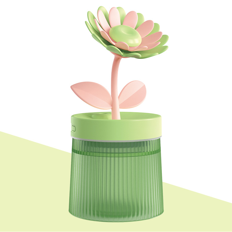 🌸 Räätälöi Sumusi ja Tunnelma 💐 Kukkailmankostutin Kahdella Sumutustilalla & 7-Värinen Yövalo 💦
