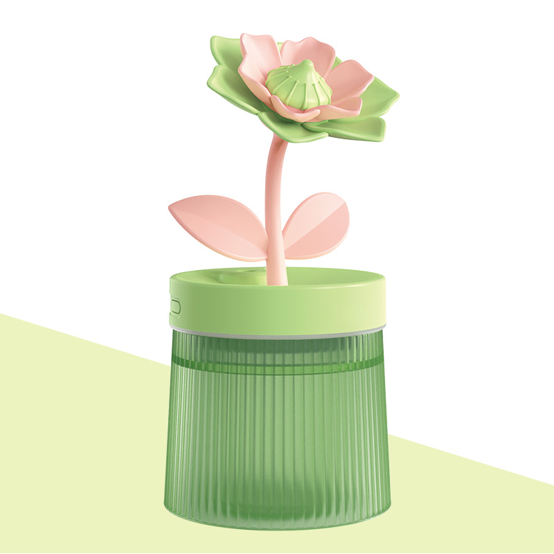 🌸 Räätälöi Sumusi ja Tunnelma 💐 Kukkailmankostutin Kahdella Sumutustilalla & 7-Värinen Yövalo 💦