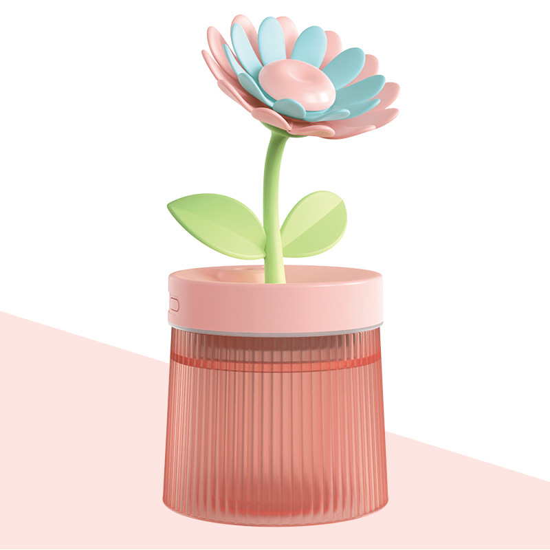 🌸 Räätälöi Sumusi ja Tunnelma 💐 Kukkailmankostutin Kahdella Sumutustilalla & 7-Värinen Yövalo 💦
