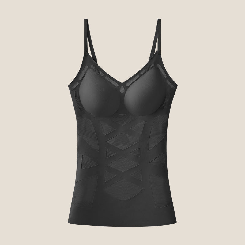Naisten saumaton muotoileva camisole-toppi integroidulla rintaliivillä