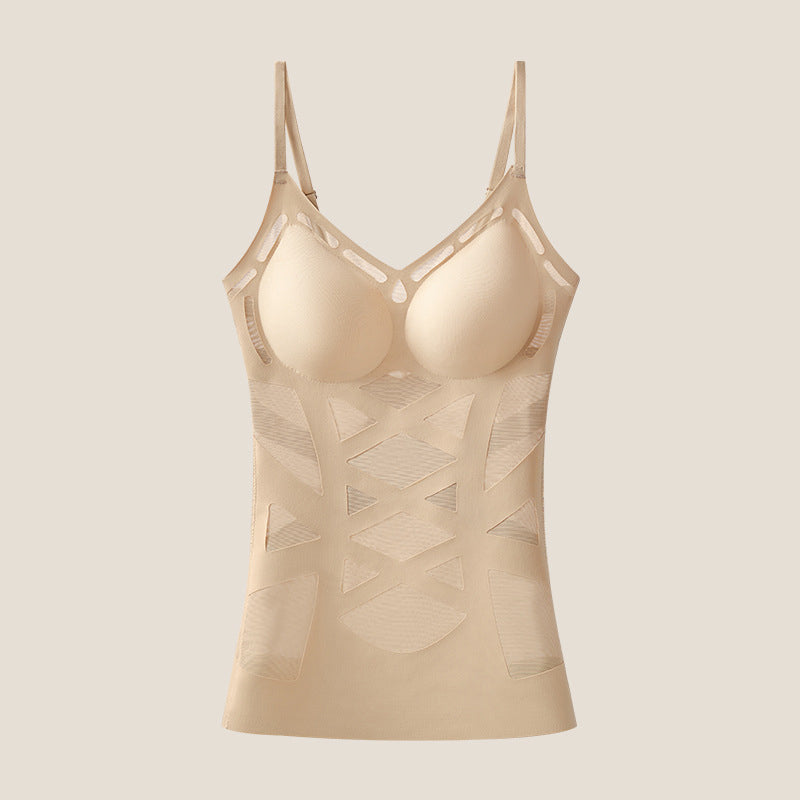 Naisten saumaton muotoileva camisole-toppi integroidulla rintaliivillä