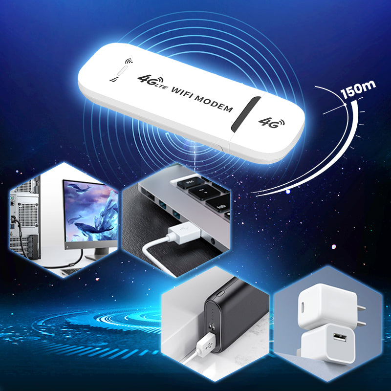 150 Mbps:n kannettava USB 4G LTE -mobiili WIFI-tukiasema