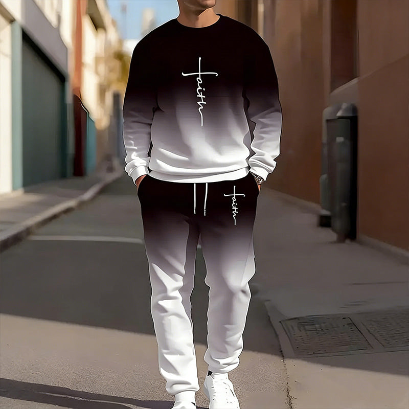 💎 60 % ALENNUS! 💎 Miesten Gradient Crewneck -verkkarit – pehmeät, hengittävät ja kevyet kuntosalille tai vapaa-aikaan 🌈👕