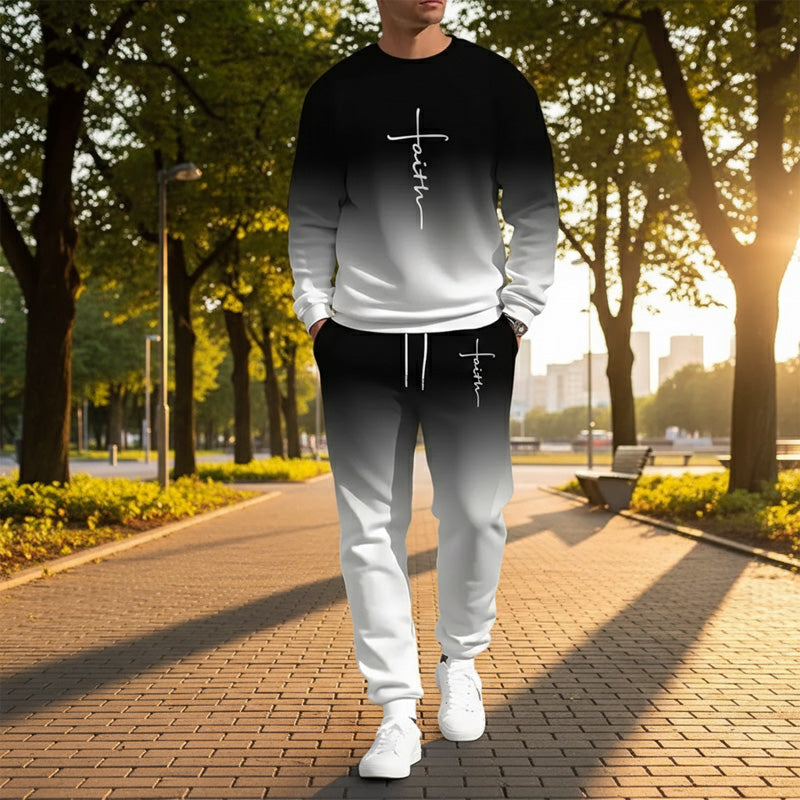 💎 60 % ALENNUS! 💎 Miesten Gradient Crewneck -verkkarit – pehmeät, hengittävät ja kevyet kuntosalille tai vapaa-aikaan 🌈👕