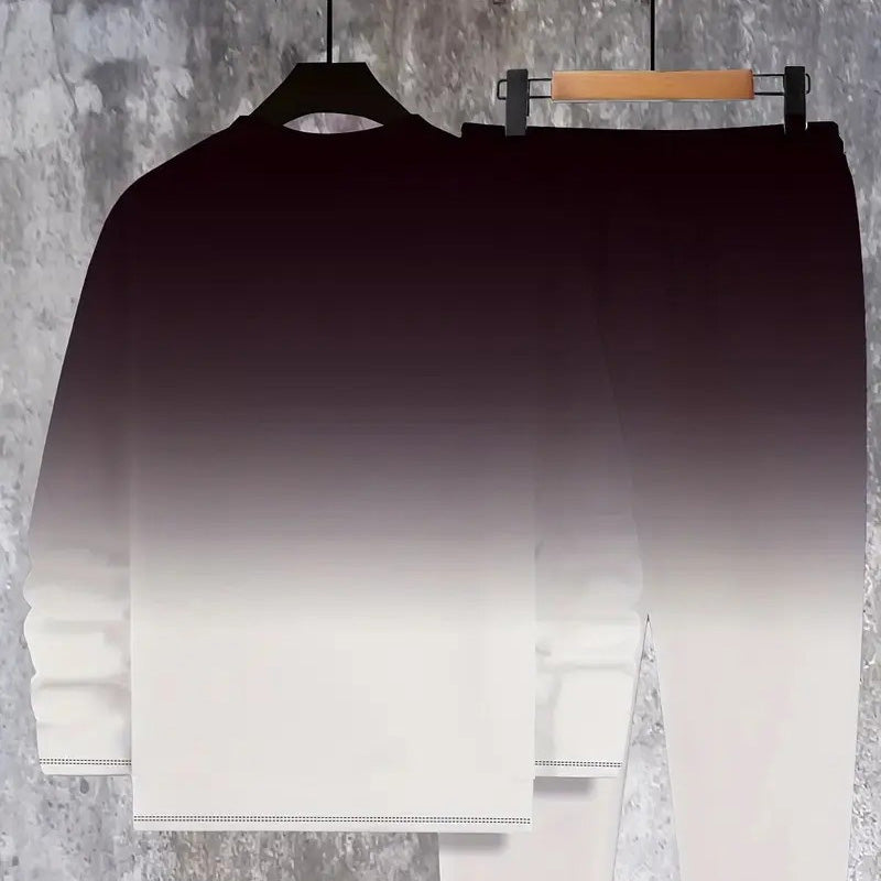 💎 60 % ALENNUS! 💎 Miesten Gradient Crewneck -verkkarit – pehmeät, hengittävät ja kevyet kuntosalille tai vapaa-aikaan 🌈👕