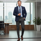 Miesten rennot, joustavat, kapenevat slim fit -housut