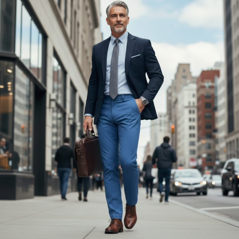 Miesten rennot, joustavat, kapenevat slim fit -housut