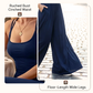 💎 60% OFF! 💎 Women's Casual Spaghetti Strap Jumpsuit – Criss-Cross Back, Ruched Bodice & Flowy Wide-Leg Silhouette 💃🌴