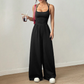 💎 60% OFF! 💎 Women's Casual Spaghetti Strap Jumpsuit – Criss-Cross Back, Ruched Bodice & Flowy Wide-Leg Silhouette 💃🌴