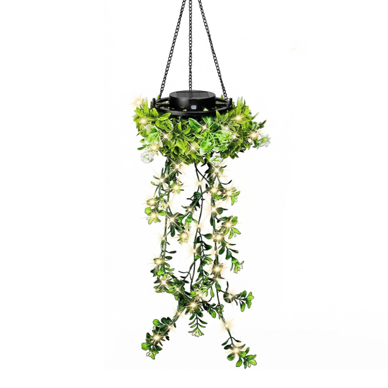 💎50 %:n alennus✨🔥Aurinkokäyttöinen riippuvalaisin milangrassista🌿Luo oma viihtyisä puutarhasi💡