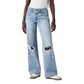 Women's Casual Ripped Wide-Leg Jeans