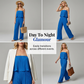 Women's Strapless Top & Wide-Leg Pants Set