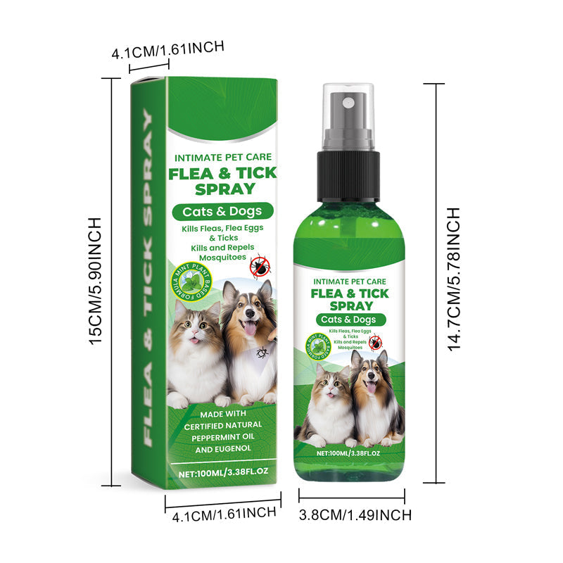 🍃Luonnollinen kirppu- ja punkkisuihke koirille ja kissoille🐾 Suojaa rakas lemmikkisi tuholaisilta